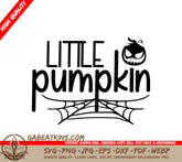 Halloween Little Pumpkin SVG with Spider Web SVG